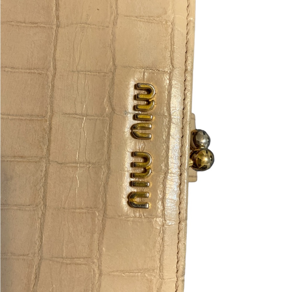 Authentic Miu Miu Crocodile Clasp Wallet. - image 7